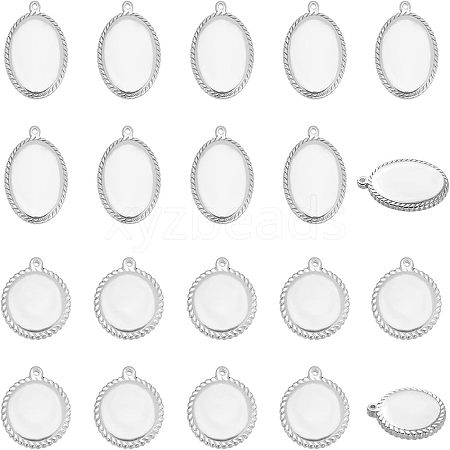 Unicraftale 20Pcs 2 Style 304 Stainless Steel Pendants STAS-UN0020-51P-1