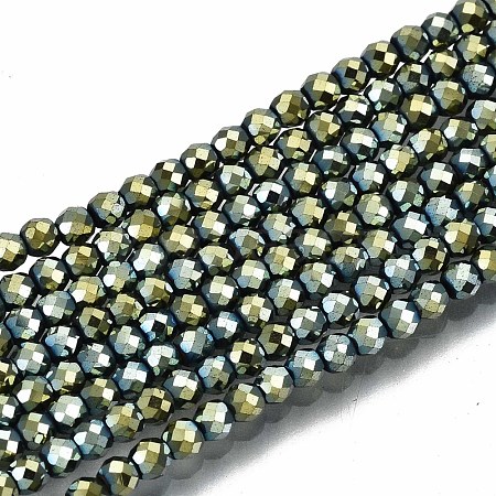 Electroplate Non-magnetic Synthetic Hematite Beads G-T114-59-03-1