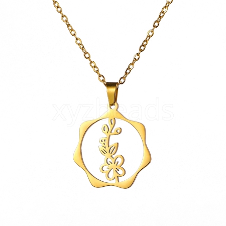304 Stainless Steel Pendant Necklace PW-WG26640-01-1