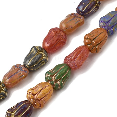 Painted Glass Beads Strands GLAA-Z021-16A-1