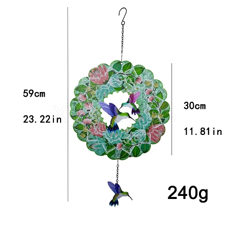 Stainless Steel Flower Wind Spinner PW-WGA973B-02-1