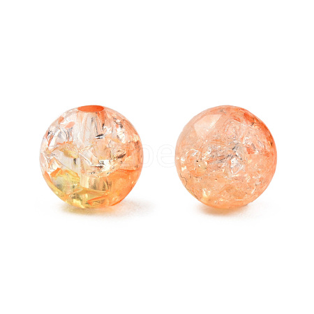 Transparent Crackle Acrylic Beads CACR-N002-08A-1