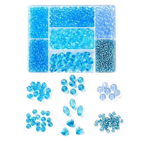 DIY Light Sky Blue Series Jewelry Making Kits DIY-YW0002-94F-1