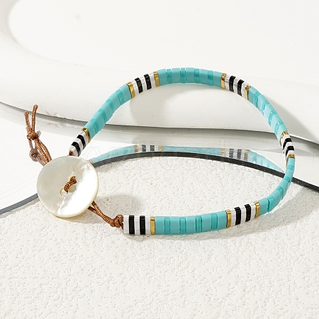 Bohemian Style Handmade Glass Braided Bead Bracelets for Women LD2060-1