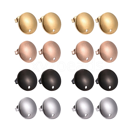 24Pcs 4 Colors Stainless Steel Stud Earring Findings STAS-ZZ0001-01A-1