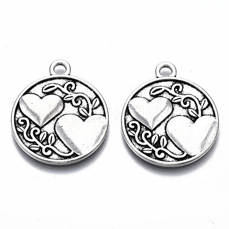 Tibetan Style Alloy Pendants TIBE-S314-127AS-RS-1