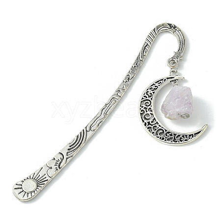 Natural Amethyst Raw Beads Bookmarks AJEW-JK00201-03-1