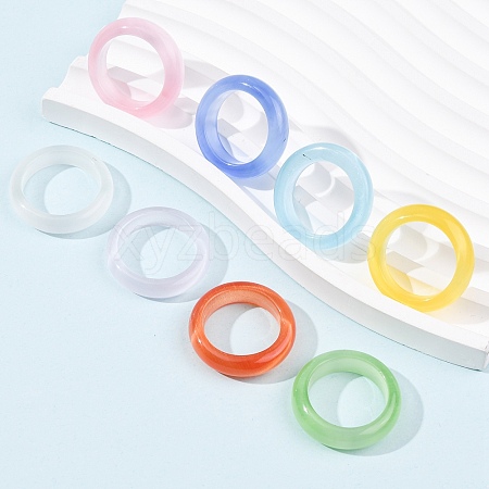 Cat Eye Finger Rings RJEW-G363-01A-1