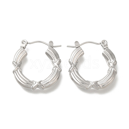 304 Stainless Steel Ring Hoop Earrings for Women EJEW-S227-72P-1