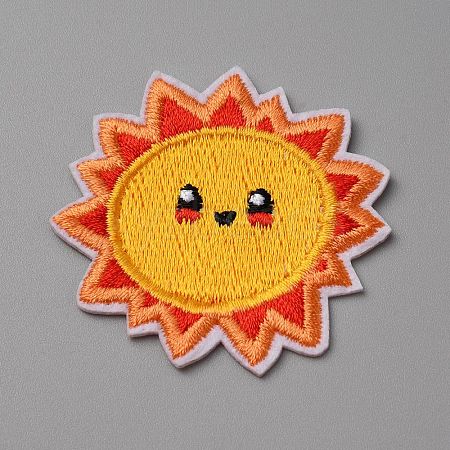 Summer Theme Polyester Computerized Embroidery Cloth Iron on/Sew on Patches PATC-WH0010-07B-1