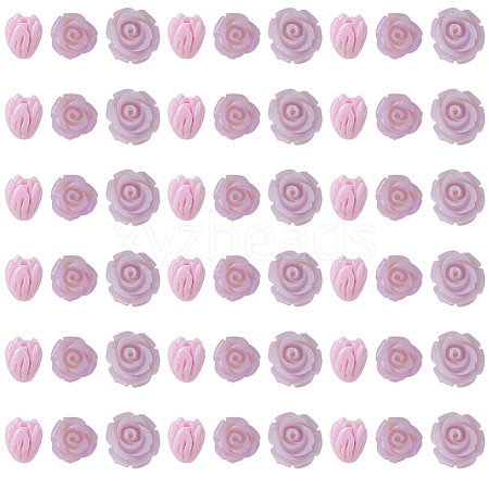 60Pcs 3 Styles Dyed Synthetic Coral Carved Beads CORA-SC0001-21B-1