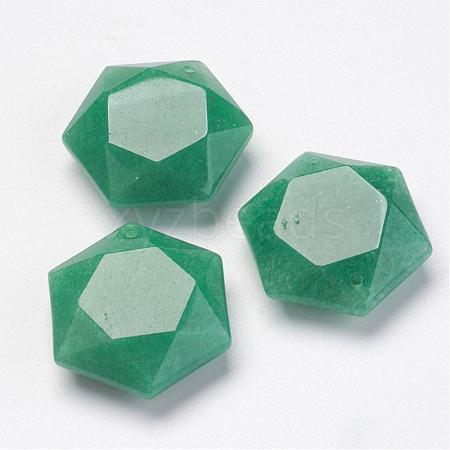 Natural Green Aventurine Pendants G-P264-07-1