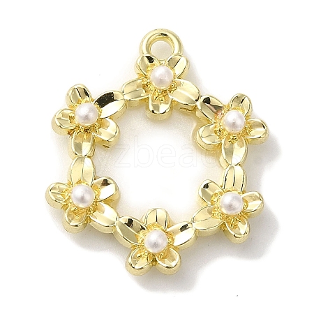 Flower Rack Plating Alloy Pendants FIND-I039-023A-G-1