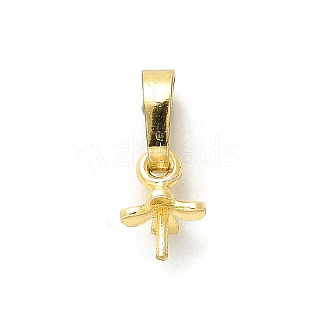 Rack Plating Brass Ice Pick Pinch Bails KK-L210-004G-03-1