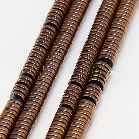 Electroplate Non-magnetic Synthetic Hematite Beads Strands X-G-J164A-3mm-01-1