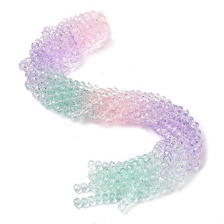 Transparent Painted Glass Beads Strands LS-DGLA-A034-T8mm-A23-1