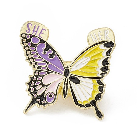Butterfly Enamel Pin JEWB-E016-02G-01-1
