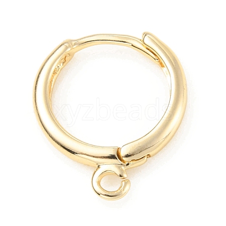 Brass Huggie Hoop Earring Finding LS-X-KK-C024-17KCG-1