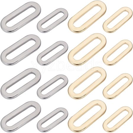 36Pcs 4 Styles 304 Stainless Steel Linking Rings STAS-BBC0006-52-1
