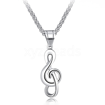 Non-Tarnish Stainless Steel Pendant Necklace PW-WG43975-01-1