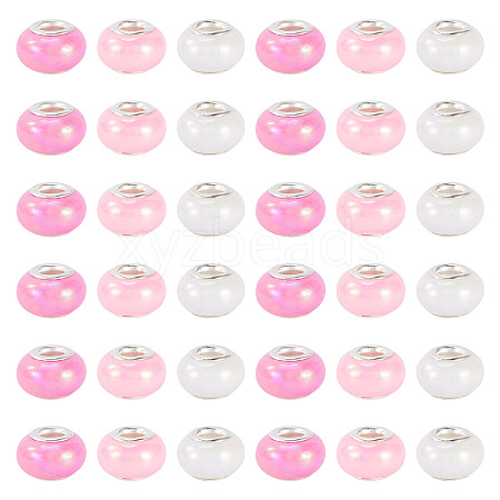 150Pcs Opaque Resin European Beads RESI-TA0004-61C-1