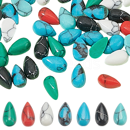70Pcs 7 Styles Gemstone Cabochons G-GO0001-69-1