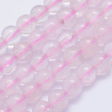 Natural Morganite Beads Strands G-L478-08-4mm-1