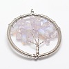 Tree of Life Opalite Bead Brass Wire Wrapped Big Pendants KK-L136-03N-NR-1