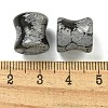 Synthetic Snowflake Obsidian Ear Gauges Flesh Tunnels Plugs EJEW-P293-02E-3