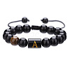 Adjustable Natural Tiger Eye and Glass Beaded Braided Bead Bracelets for Men Women FS-WGD7D76-01-2