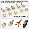 Unicraftale Tibetan Style Spartan Helmet Alloy Parachute Rope European Beads FIND-UN0002-89AG-5