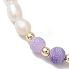 Handmade Shell Beaded Stretch Bracelets for Women BJEW-JB11403-5