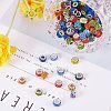 Polymer Clay Rhinestone European Beads CPDL-NB0001-07-5