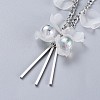Petal Acrylic Pendants Necklaces and Dangle Earrings Jewelry Sets SJEW-JS01030-3