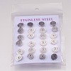 Tarnish Resistant 304 Stainless Steel Stud Earrings EJEW-N045-11P-3