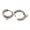 Tarnish Resistant 201 Stainless Steel Huggie Hoop Earrings Findings STAS-A167-01G-P-2