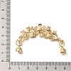 Brass Micro Pave Cubic Zirconia Fold Over Clasps KK-K389-005G-3