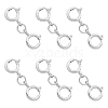 DICOSMETIC 6Pcs 925 Sterling Silver Double Spring Ring Clasps STER-DC0001-17P-1