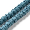 Natural Lava Rock Dyed Beads Strands G-Z036-B01-02-1