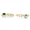 Real 16K Gold Plated Brass Micro Pave Cubic Zirconia Links Connectors KK-S061-92B-G-NR-1