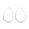 Brass Teardrop Dangle Earrings for Women EJEW-G347-02P-1