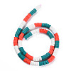 Fixed 3 Color Handmade Polymer Clay Bead Strands CLAY-S096-029I-2