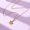 304 Stainless Steel Star Pendant Cable Chain Necklaces for Men Women NJEW-K308-01B-G-2
