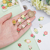 40Pcs 10 Style Alloy Enamel Pendants ENAM-AR0001-57-5