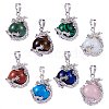 8Pcs 8 Style Natural & Synthetic Gemstone Pendants G-SZ0001-57-1