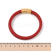 Ion Plating(IP) Braided Microfiber Leather Cord Bracelets for Men BJEW-Z081-06G-5