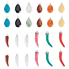 SUPERFINDINGS 24Pcs 12 Color Natural & Synthetic Gemstone Pendants G-FH0001-36-1