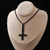 304 Stainless Steel Inverted Cross Pendant Box Chain Necklaces NJEW-NH0001-07EB-2