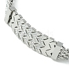 304 Stainless Steel with Cubic Zirconia Bracelet NJEW-Q322-06P-3