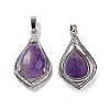 Natural Amethyst Pendants G-H283-04P-23-2